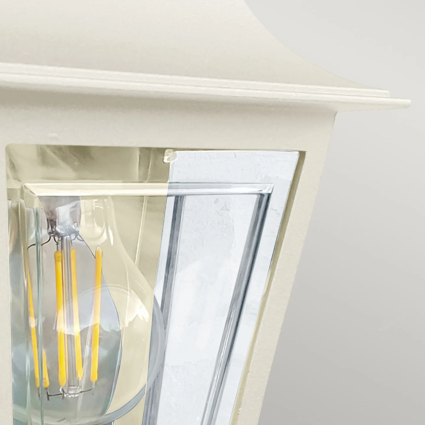 Deco Lane Außenwandlampe, creme, Aluminium, IP44 - Elstead - Terrasse - Maritim - Laterne
