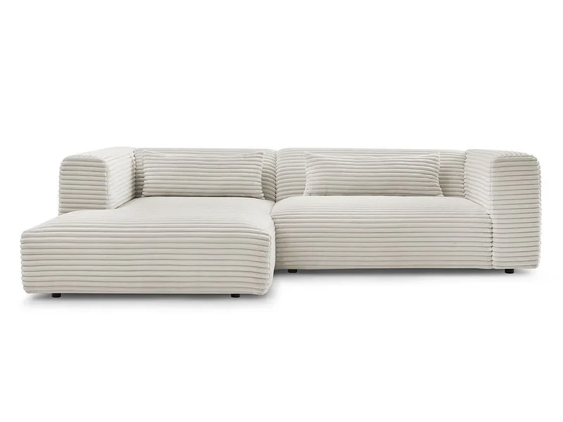 Ecksofa BOBOCHIC HARRY Cord-Stoff beige