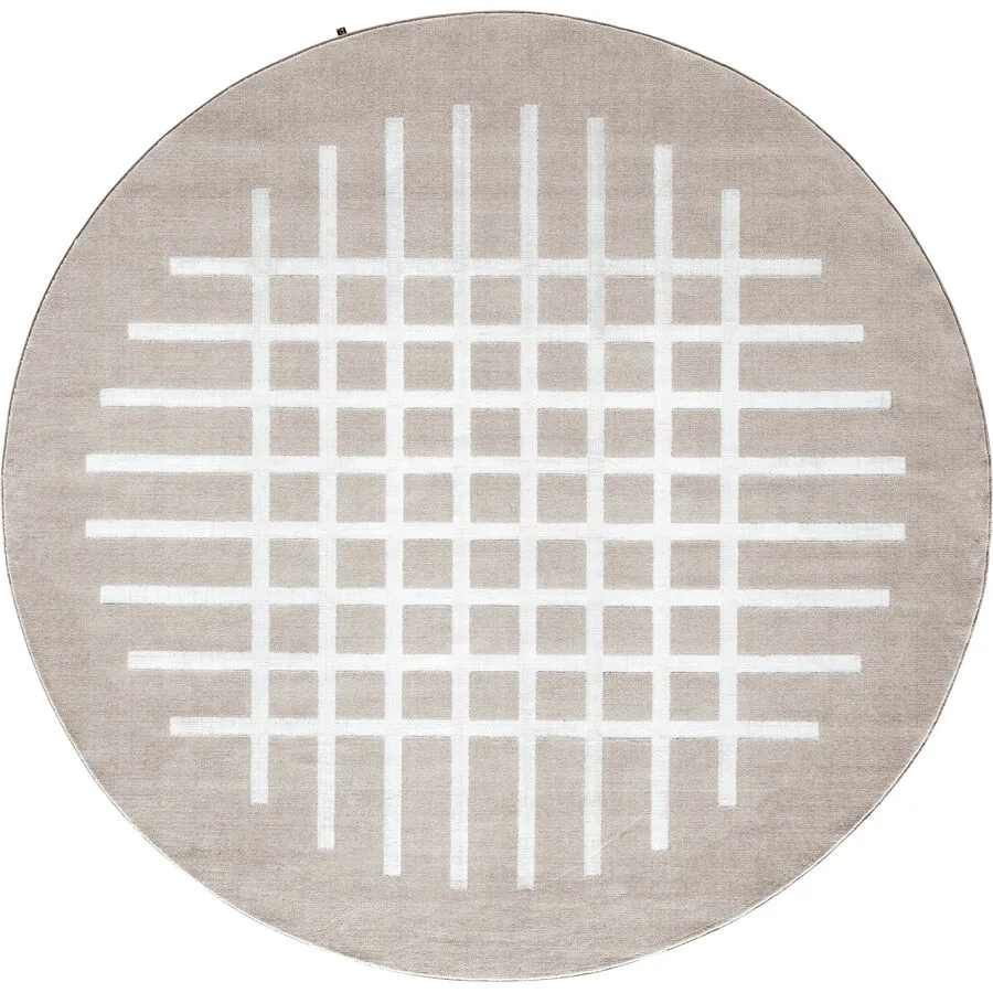 CONNUBIA Teppich Cek Beige Streifen Polyester/Polypropylen 240 x 240 cm