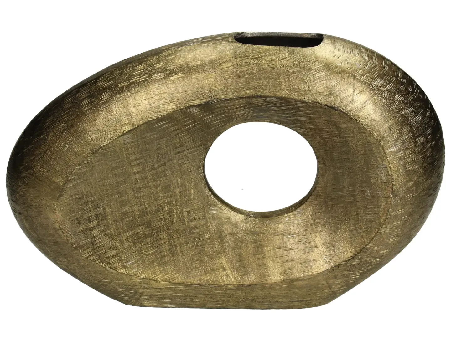 Kersten Vase Aluminium Oval H: 23 cm | Schubiger Möbel