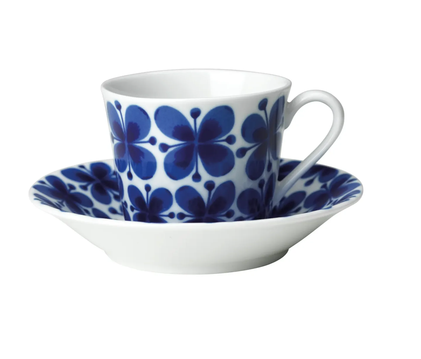 Rörstrand Mon Amie Tasse mit Untertasse 14 cl Geschenkverpackung Blau-Weiß
