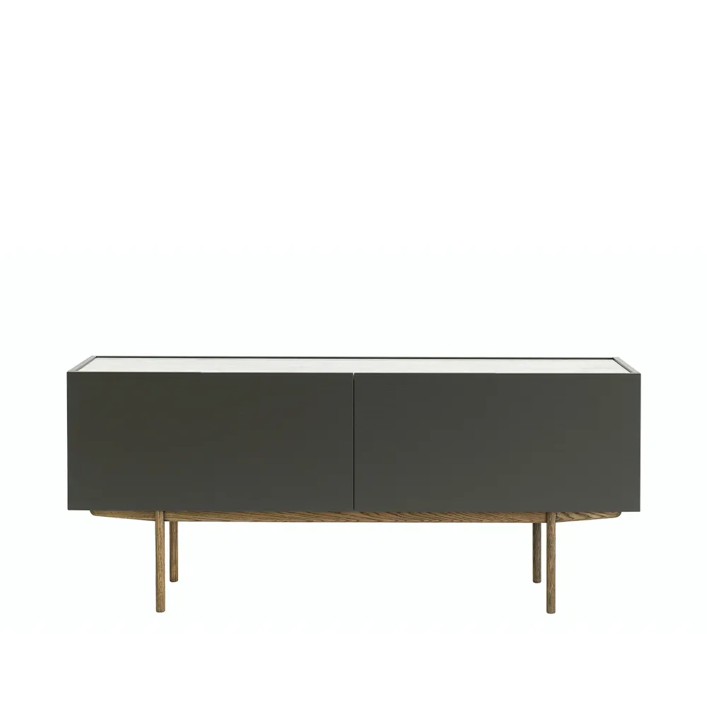 Asplund Luc Deluxe 160 Sideboard Taupe, topp carrara, bein p6, schubladen