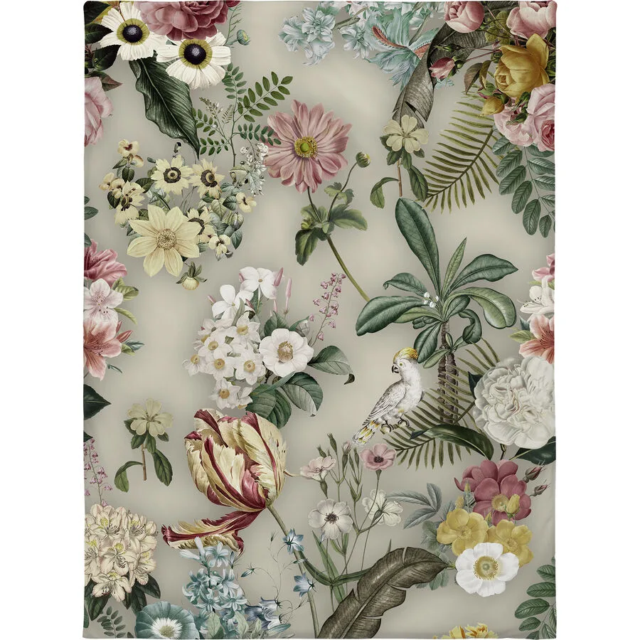 Duvetbezug Botanical sand Blumenmuster Baumwolle 200 x 210 cm