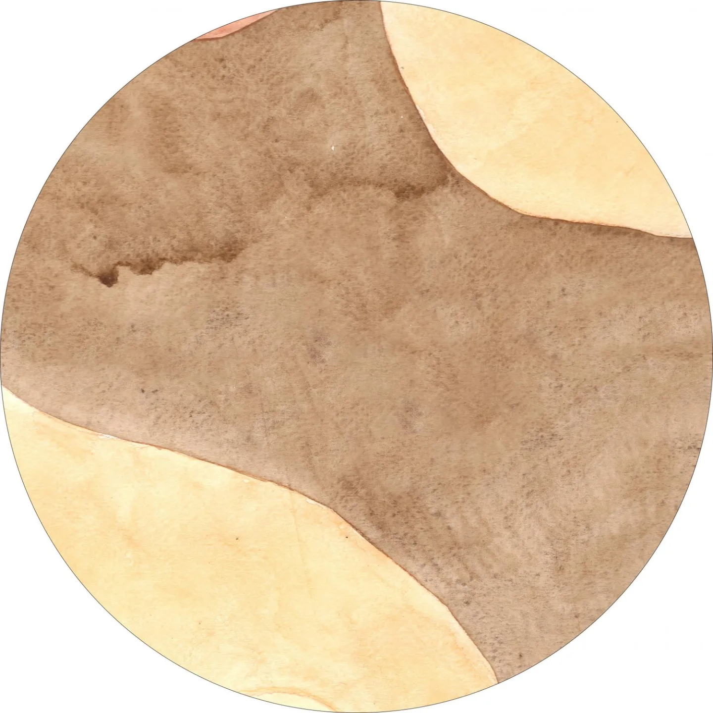 Rundt teppe - Nisa (brun/beige) (Størrelse: Ø 180 cm)