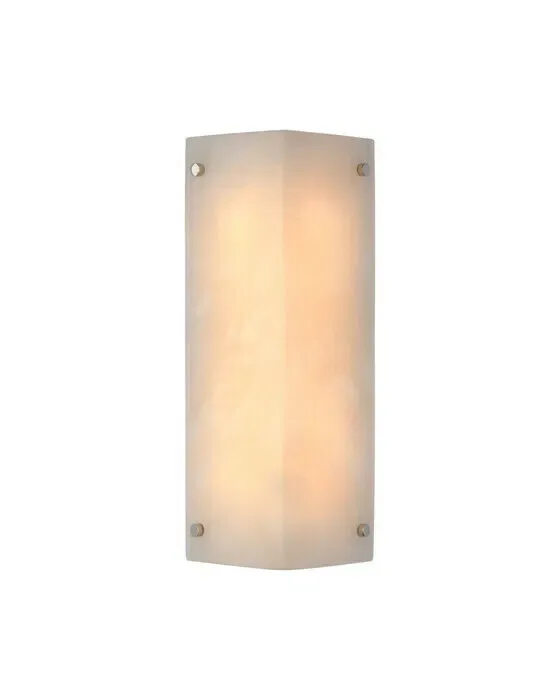 Clayton Wall Sconce Polished Nickel/Alabaster