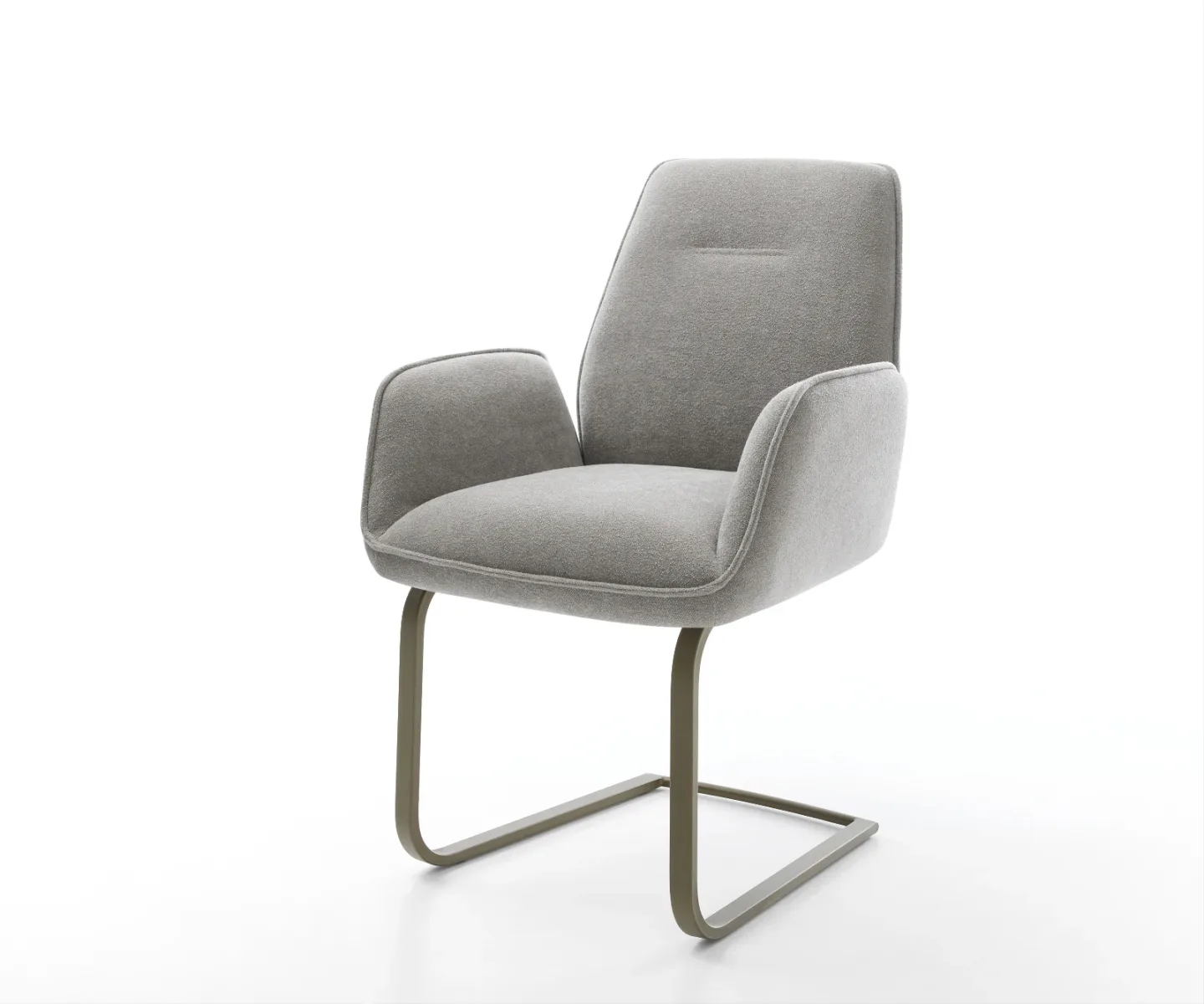 Freischwinger Zoa-Flex Strukturstoff Soft Grau Freischwinger flach Effektfinish Titan Taschenfederkern
