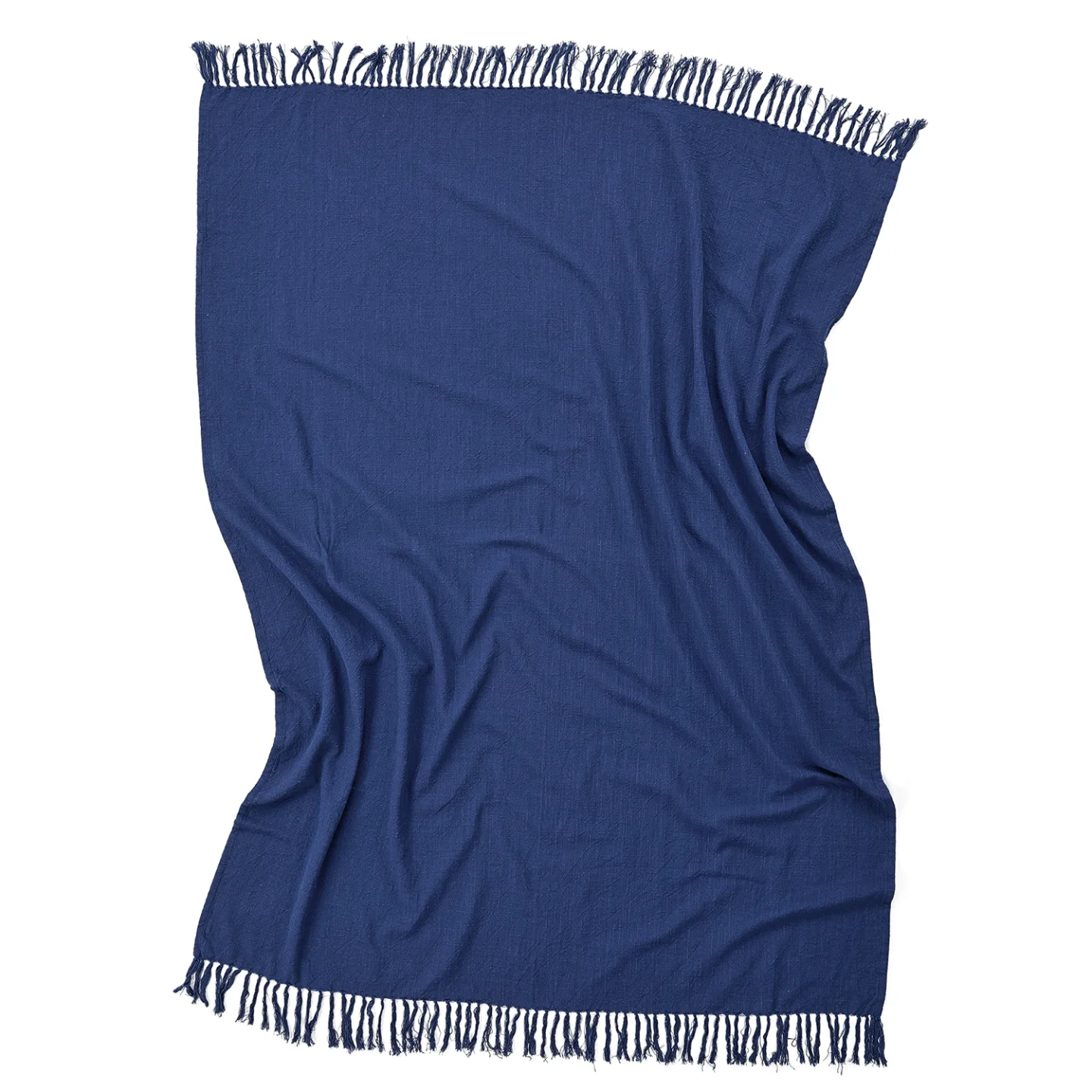 Pledd - Veya cotton throw (marineblå) (Størrelse: 130 x 170 cm)