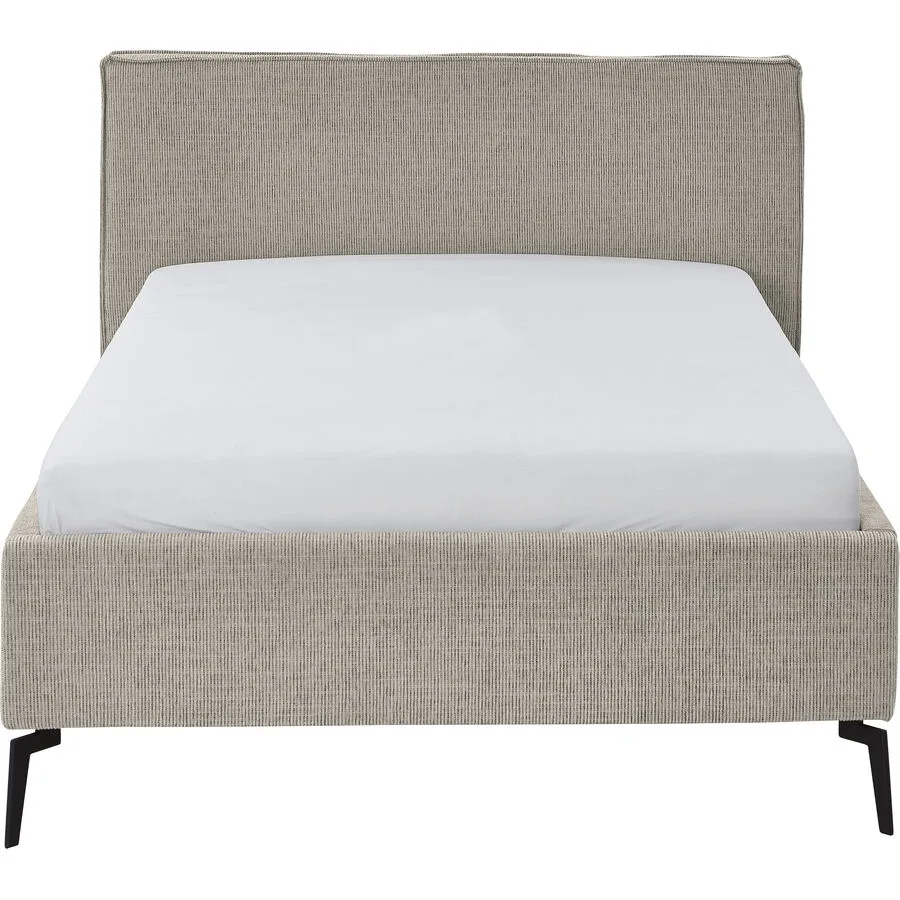 Bett Lina Greige Polyester 140 x 200 cm