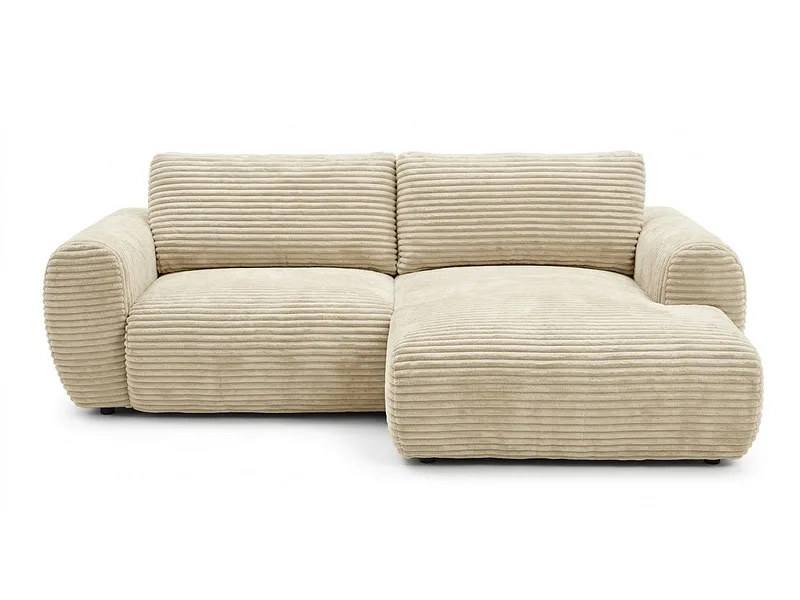 Ecksofa BOBOCHIC LUCIEN Cord-Stoff beige