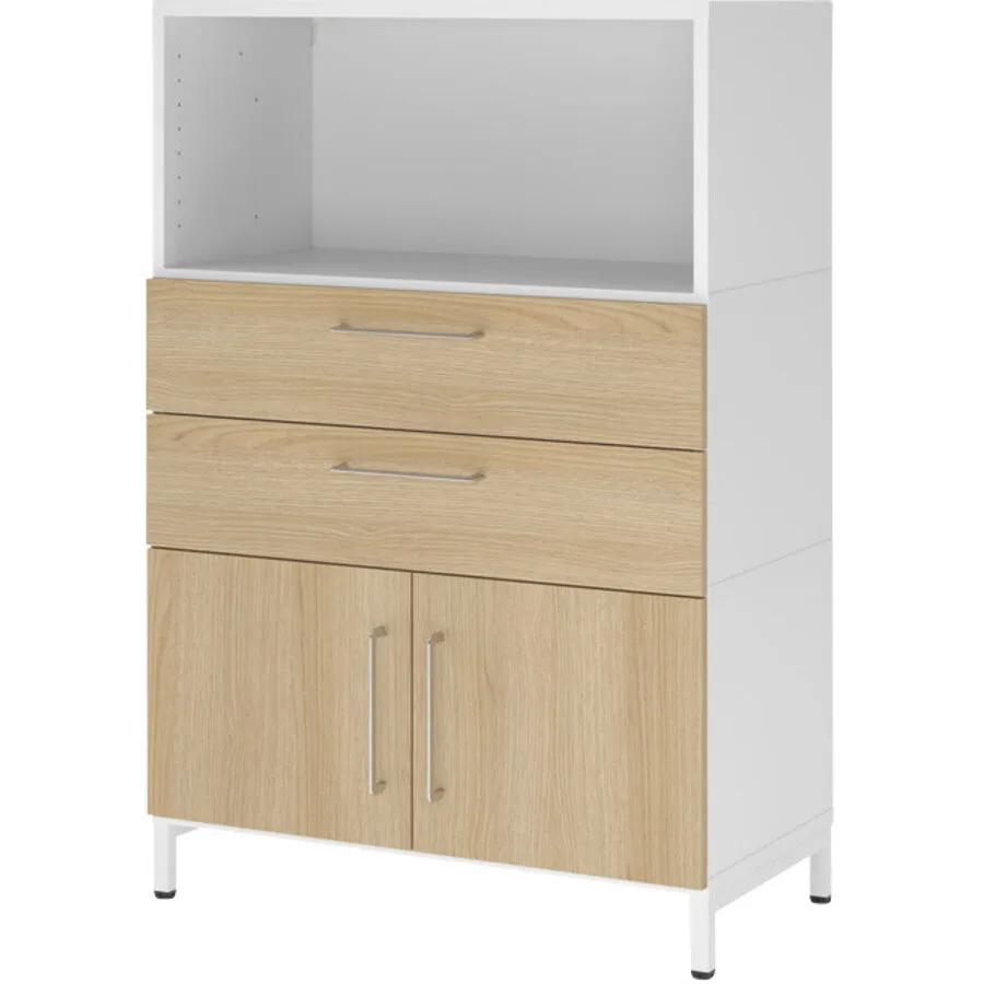 Aktenschrank Flexwall weiss, natur Holzwerkstoff B 41.7 H 118 cm