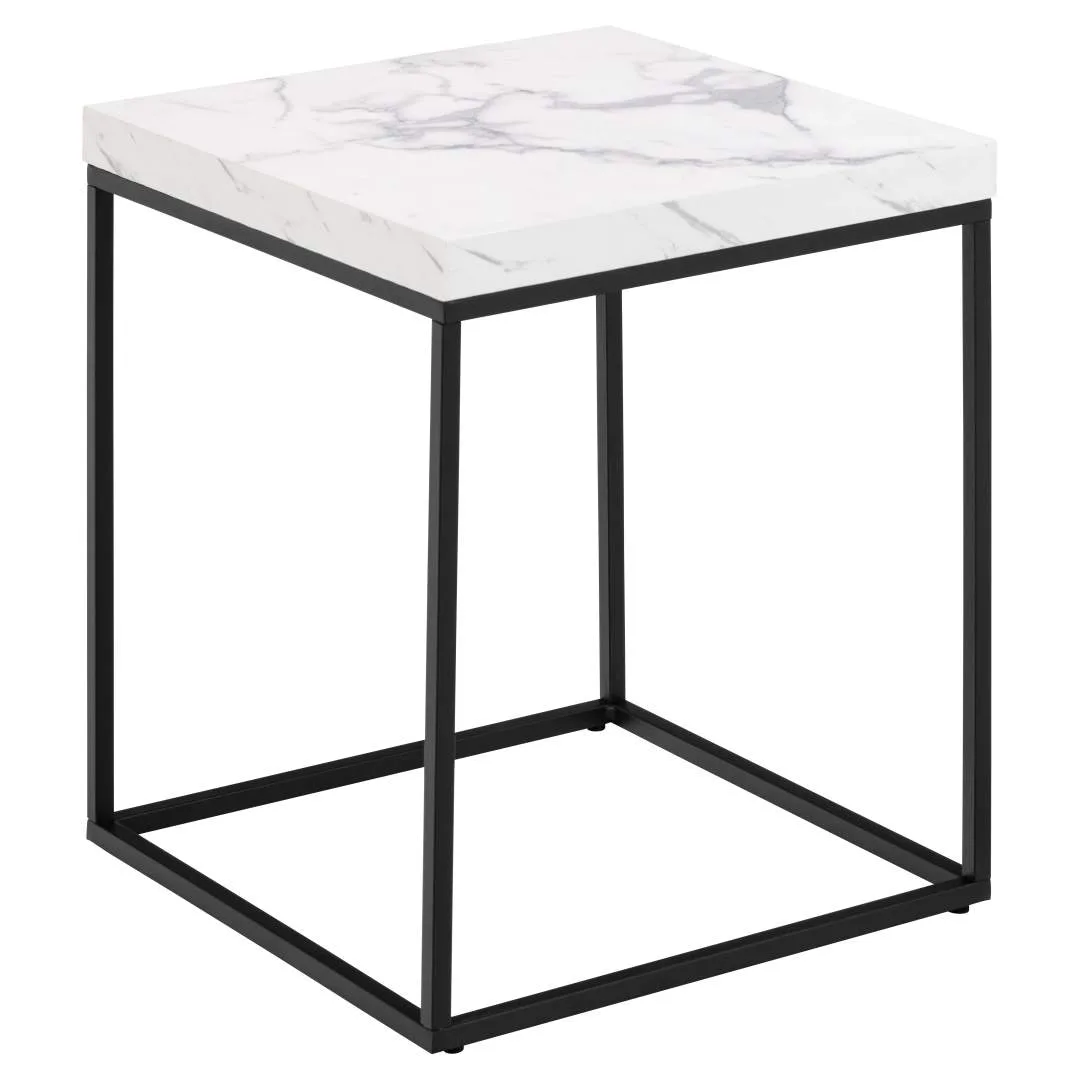 Barossa Couchtisch 40cm Marmor Dekor weiß.