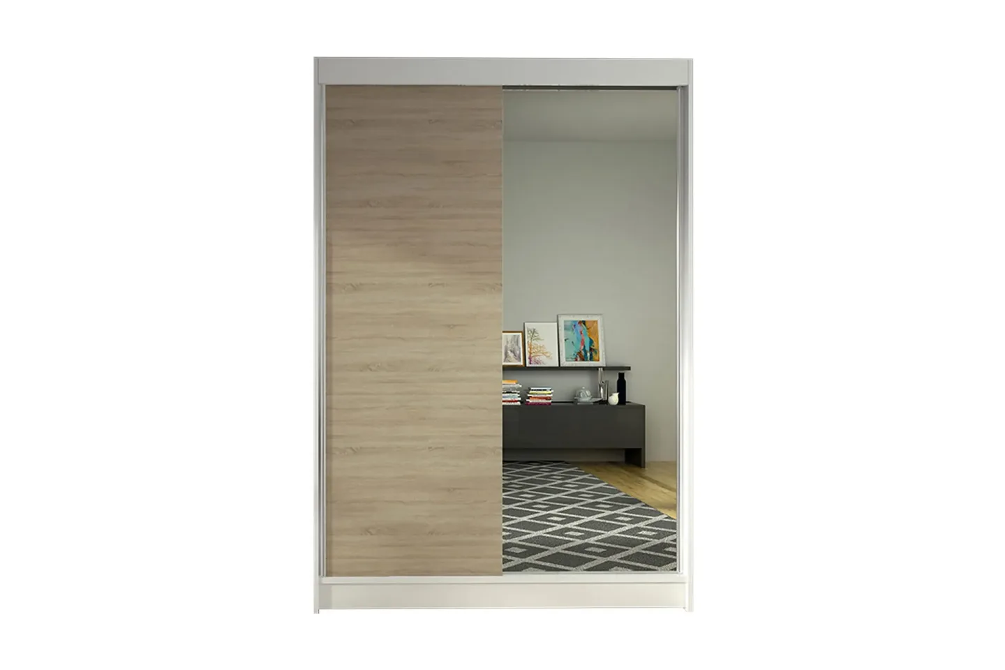 Garderob Lino LED-belysning - Vit/Ek