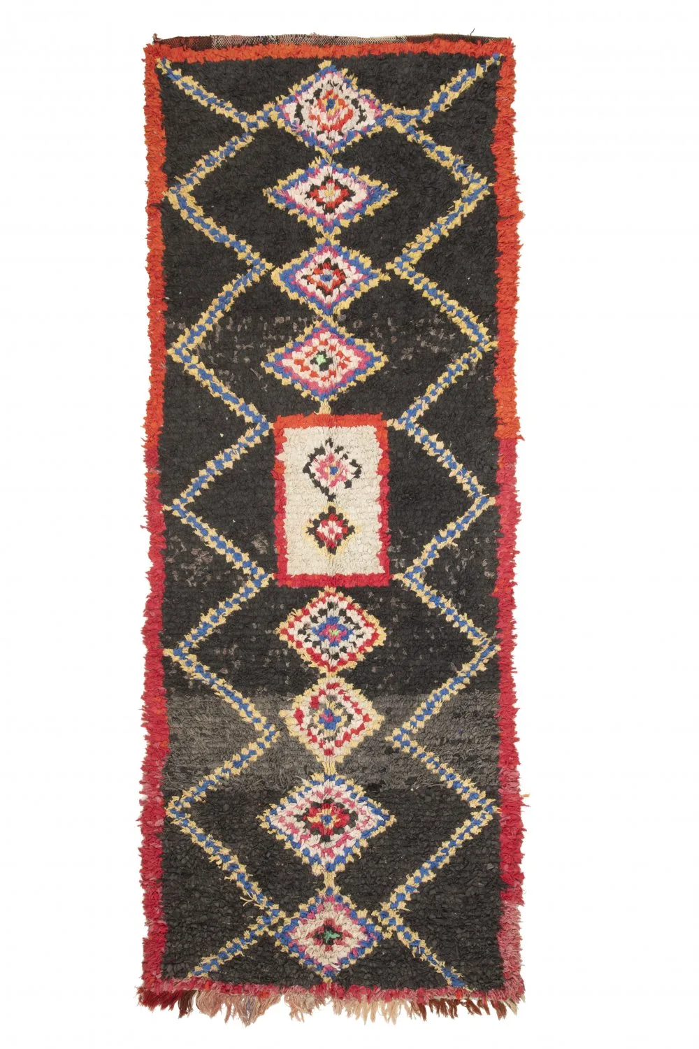 Marokkansk Boucherouite-teppe 335 x 125 cm