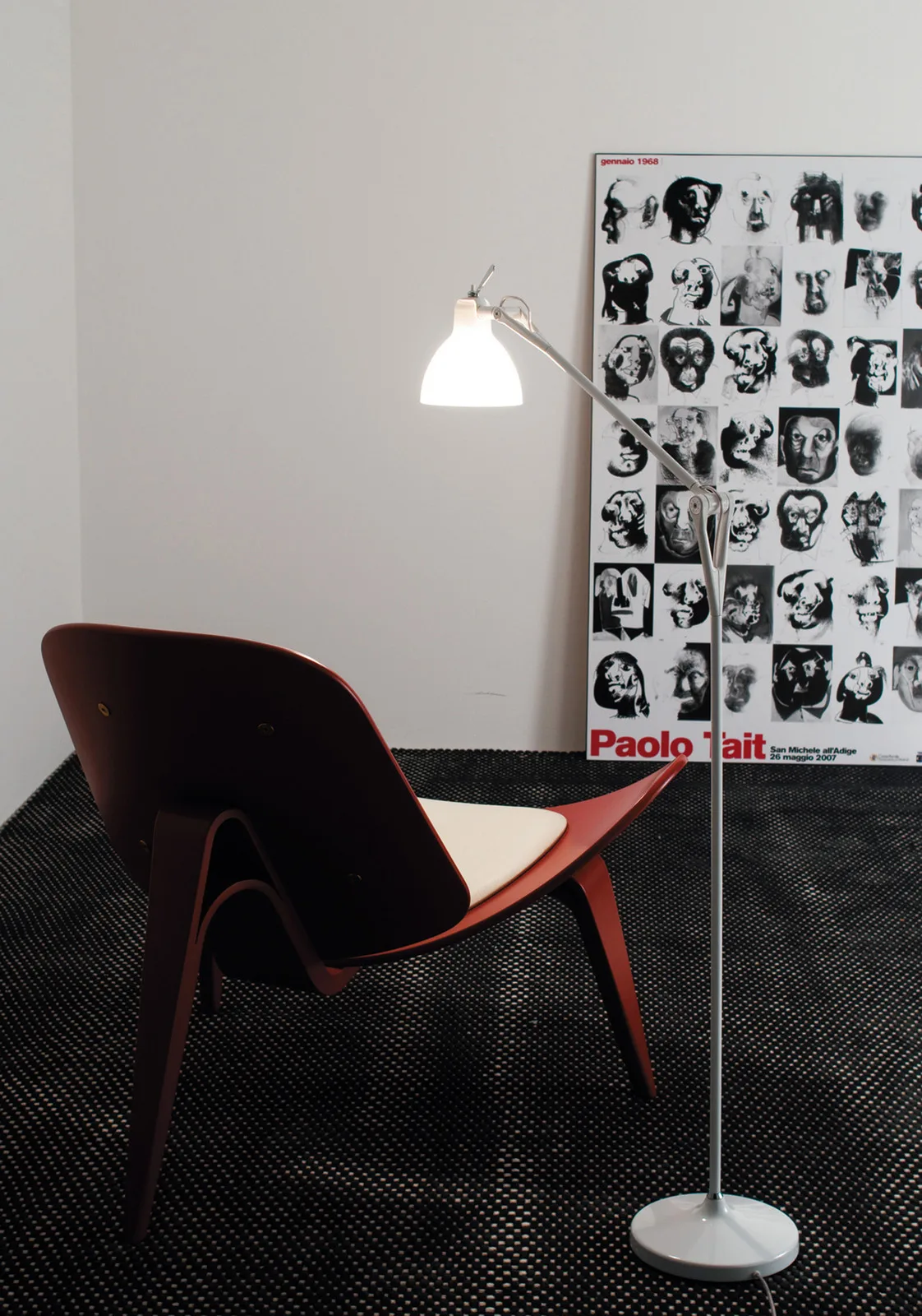 Luxy F1 Gulvlampe Svart/Blank Hvit - Rotaliana - Stue - Metall