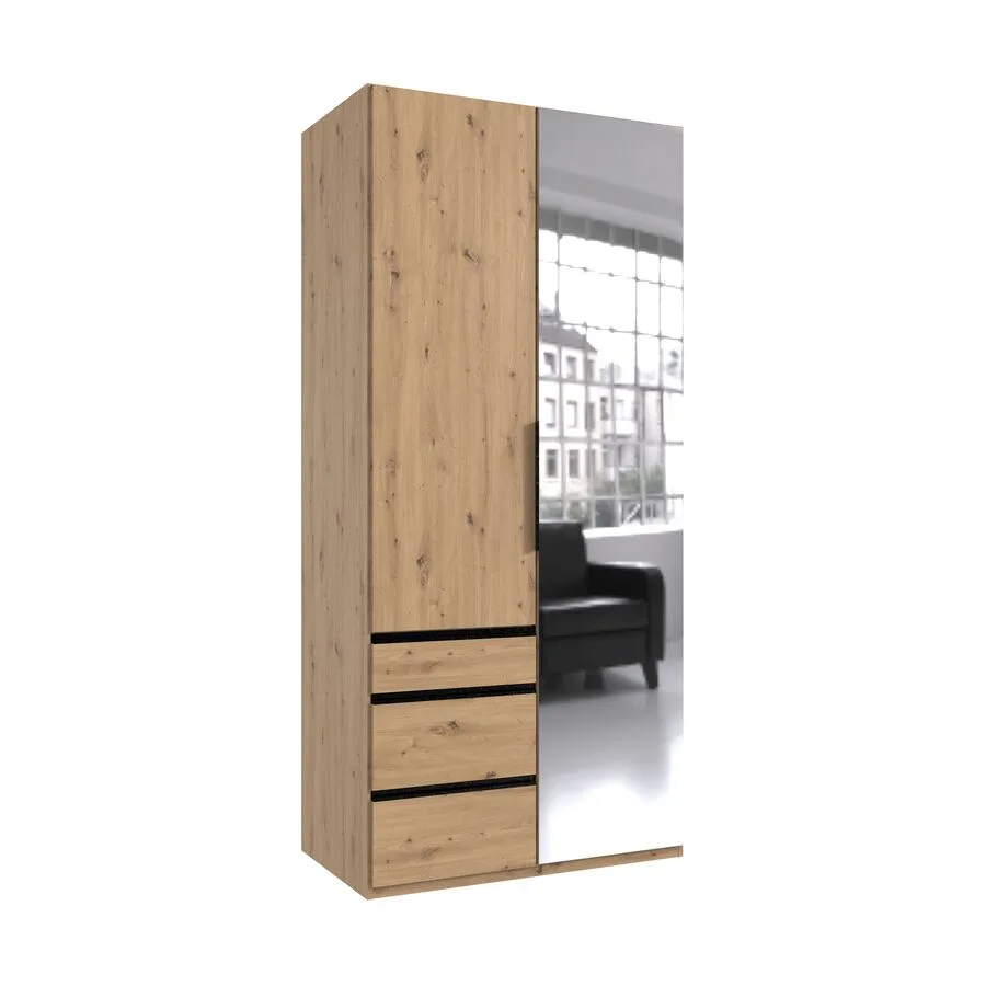 Kleiderschrank Sanko Eiche Nachbildung Holzwerkstoff B 100 cm