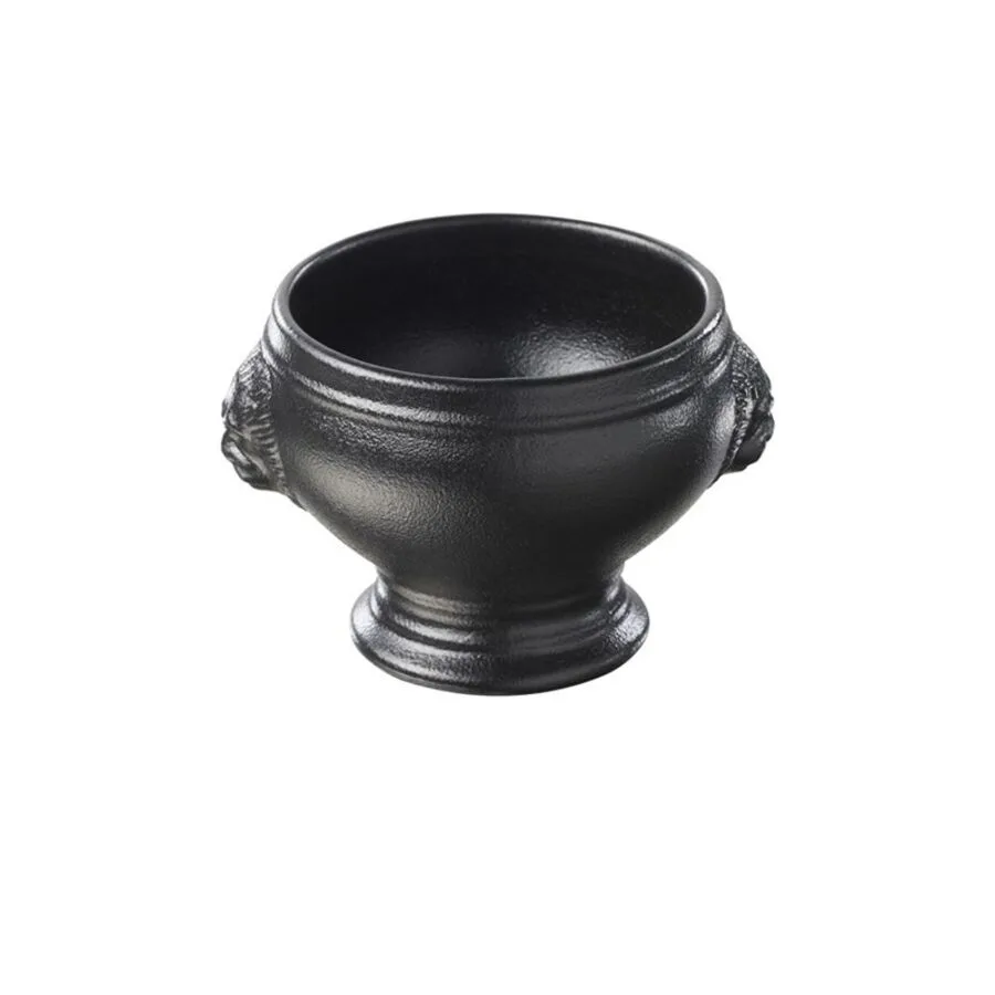 Revol Suppenschüssel Löwenkopf schwarz matt Porzellan D 12.5 cm 1 Stk