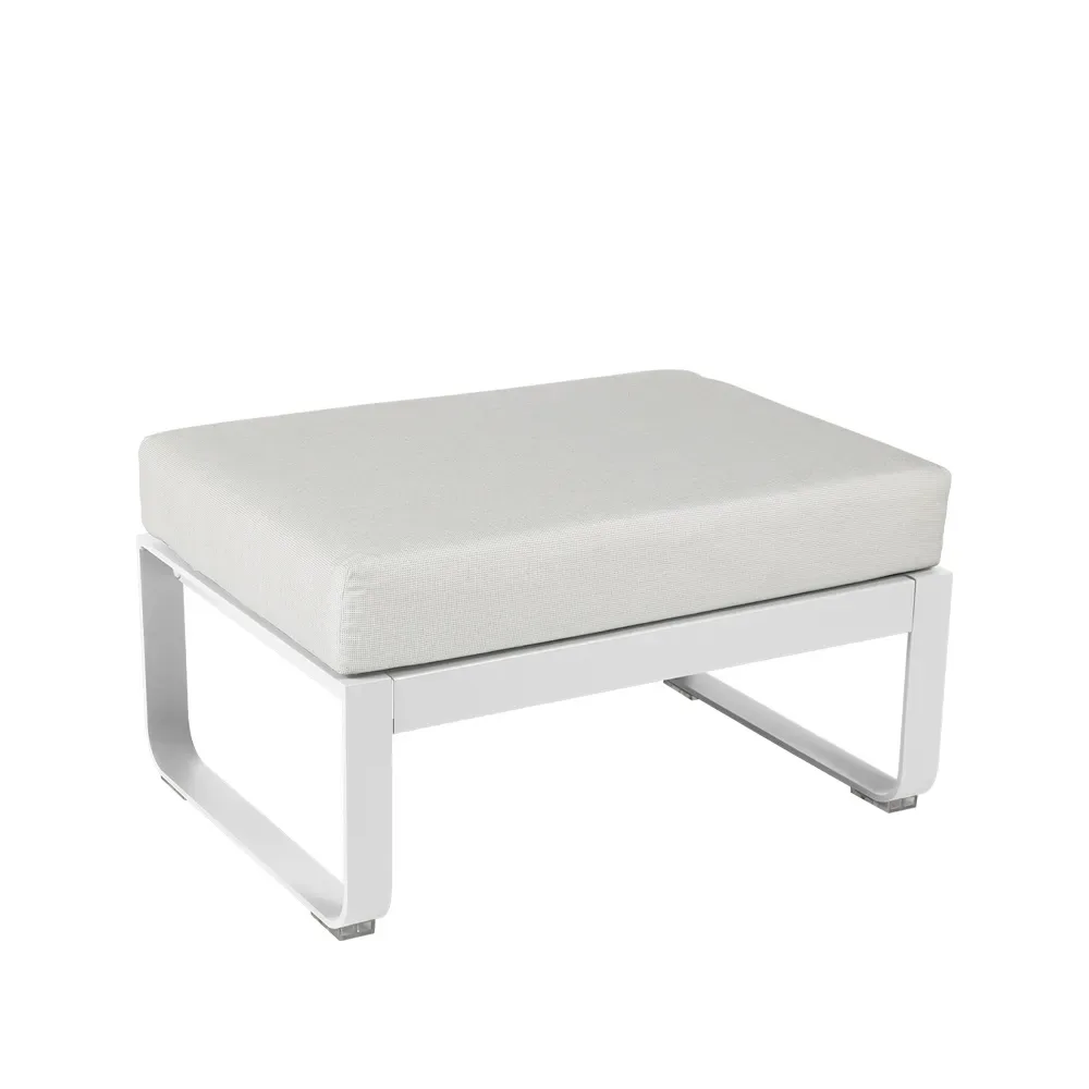 Fermob Bellevie 1-sits fotpall Cotton white (vit), off-white dyna