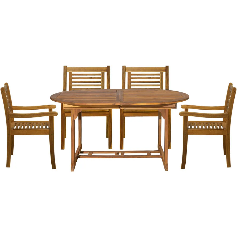 Gartenmöbel-Set Amadu natur Akazie B 150 T 100 H 75 cm