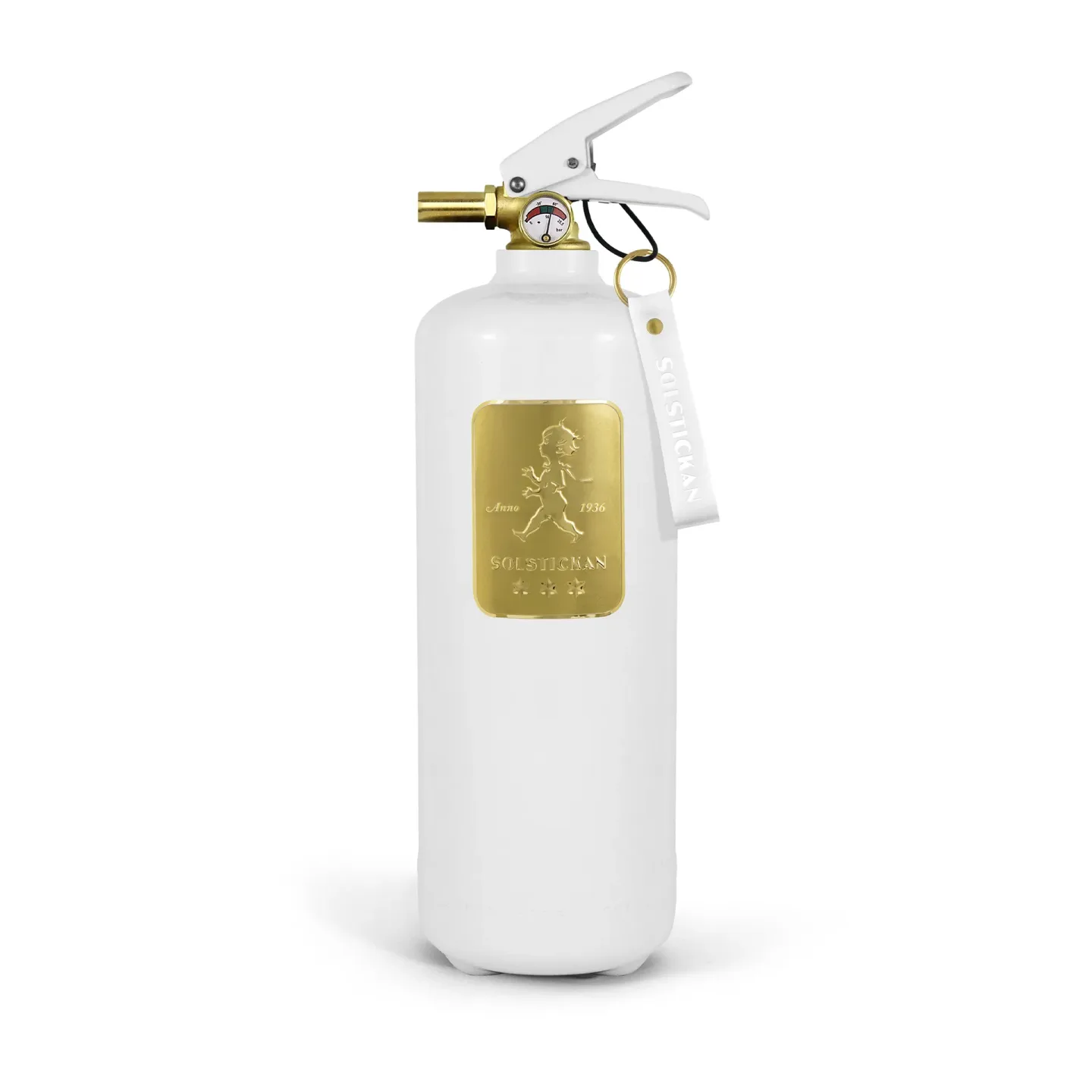 Solstickan Design Solstickan Feuerlöscher 2 kg Weiß-Gold