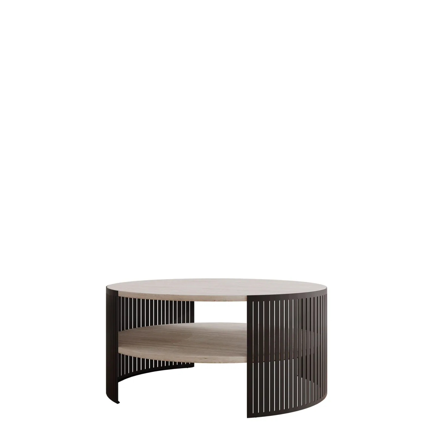 Friend Soffbord 75 cm Rund - Svart|beige