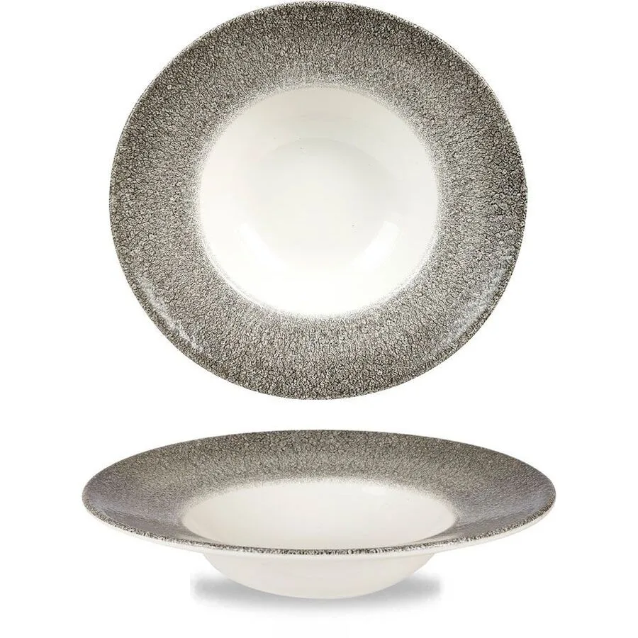 Churchill Teller tief Raku Schwarz Porzellan 24 cm