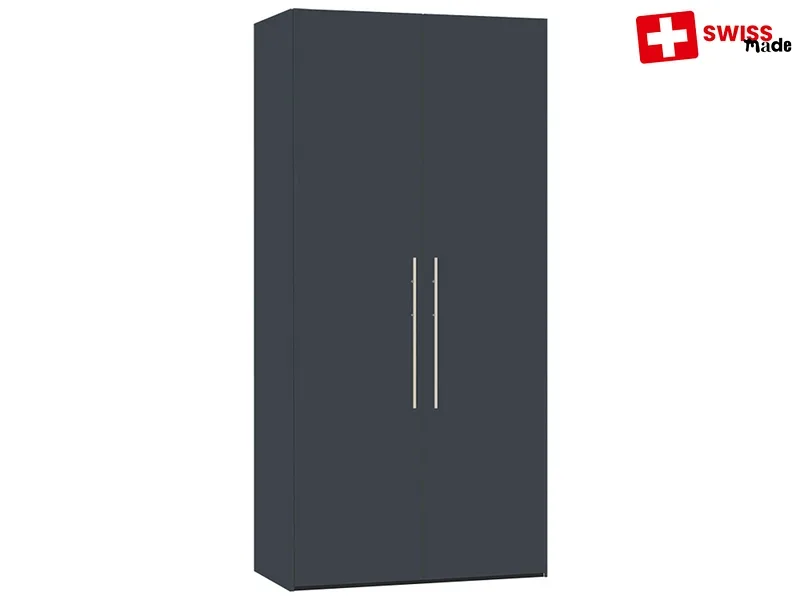 Drehtürenschrank GLARIS grau 2 Türen