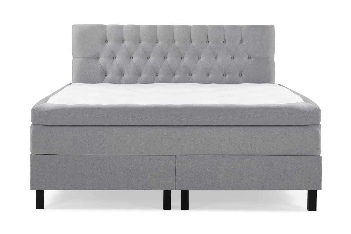 Lucky Komplett Sängpaket 180x200 Memory Diamant Sänggavel - Mellangrå