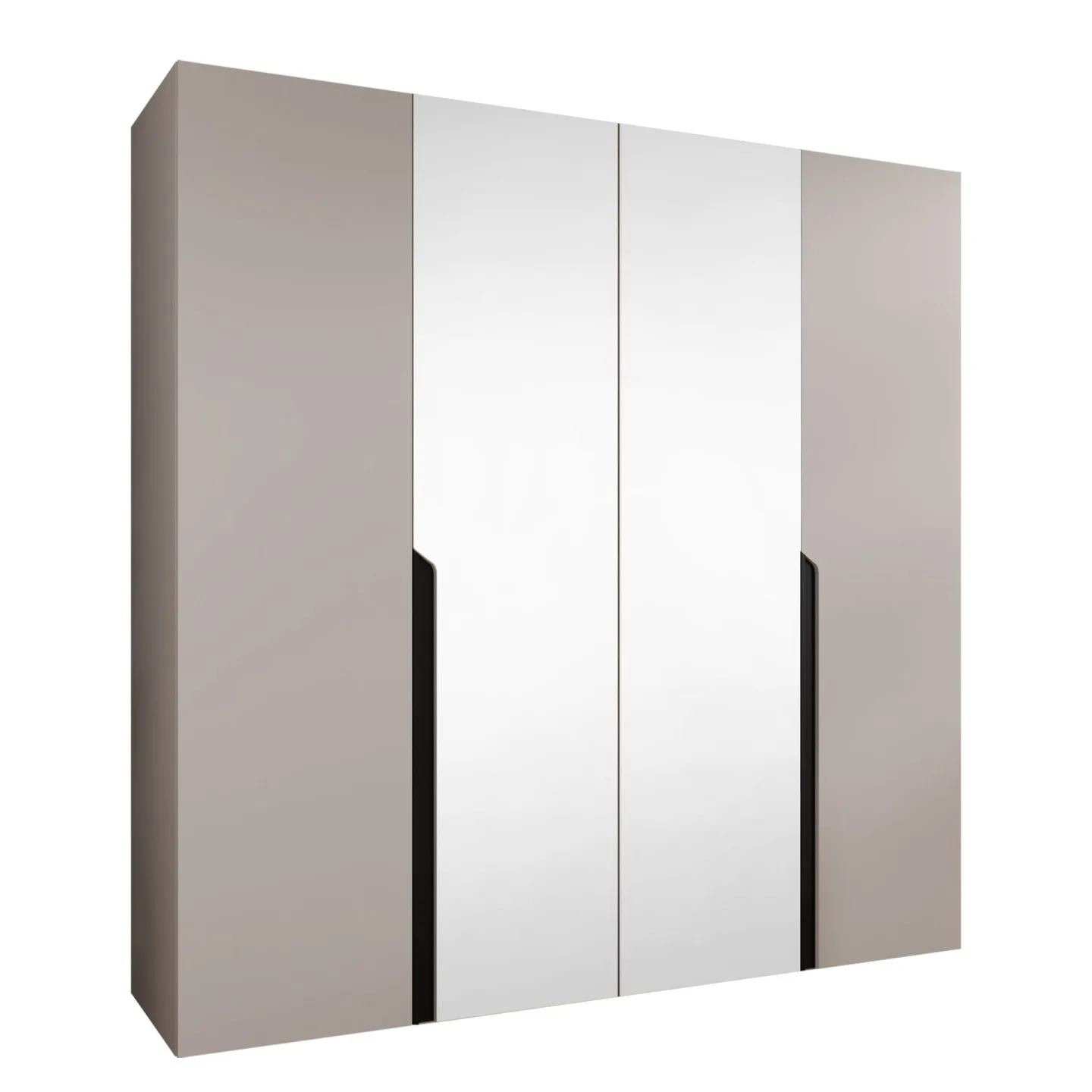 Milias Garderob med spegel 200x202 cm - beige