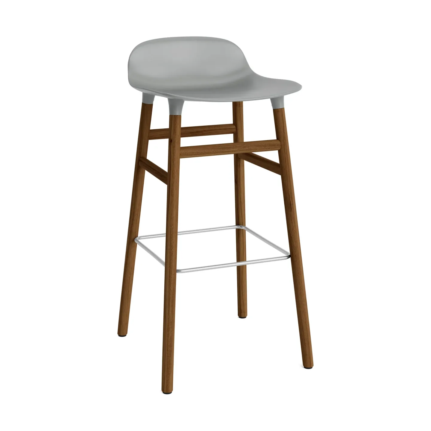 Normann Copenhagen Form barstol valnötsben 75 cm Grå
