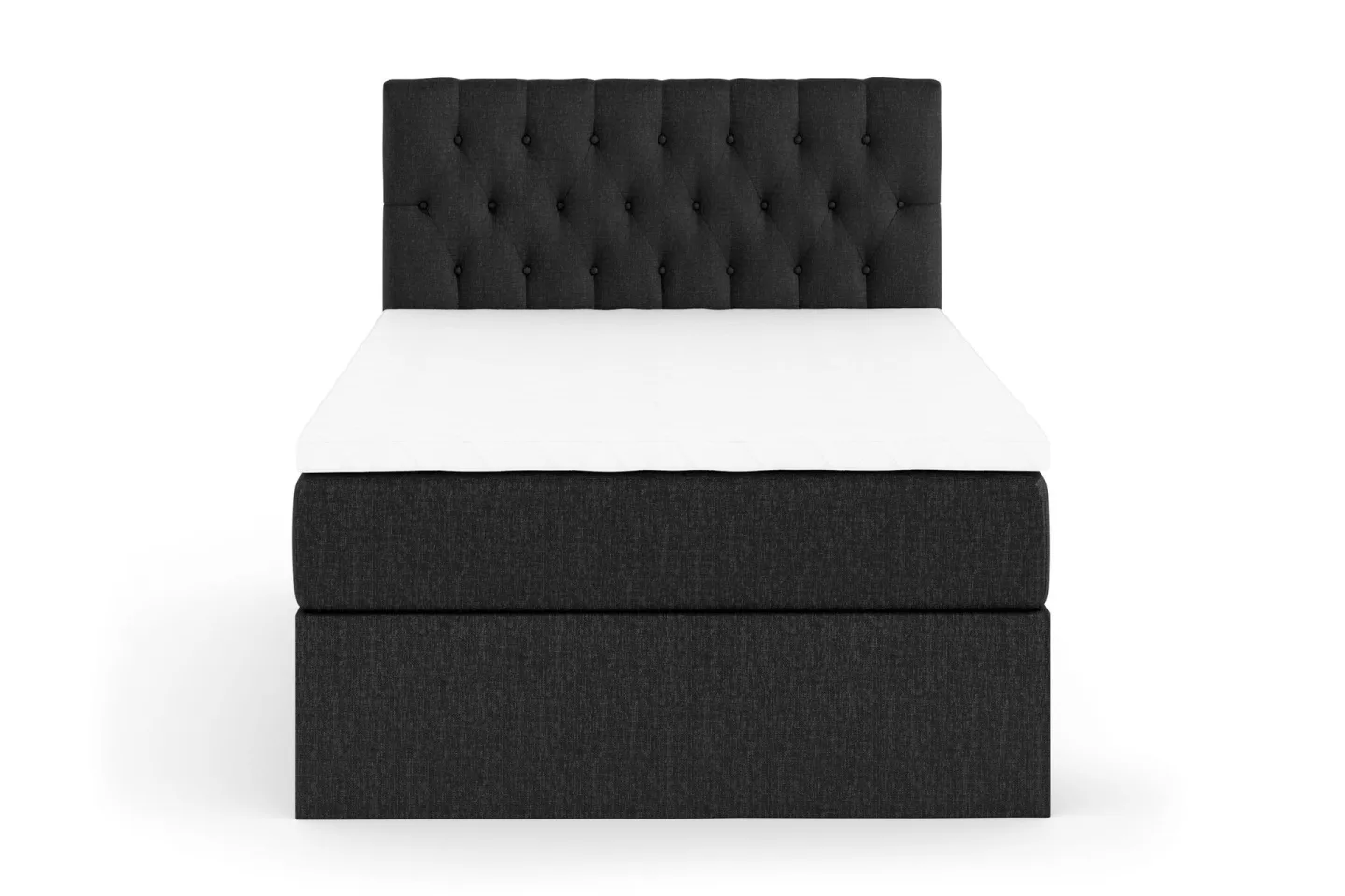 Boxy Box Bed 140x200 cm - Svart/Grå