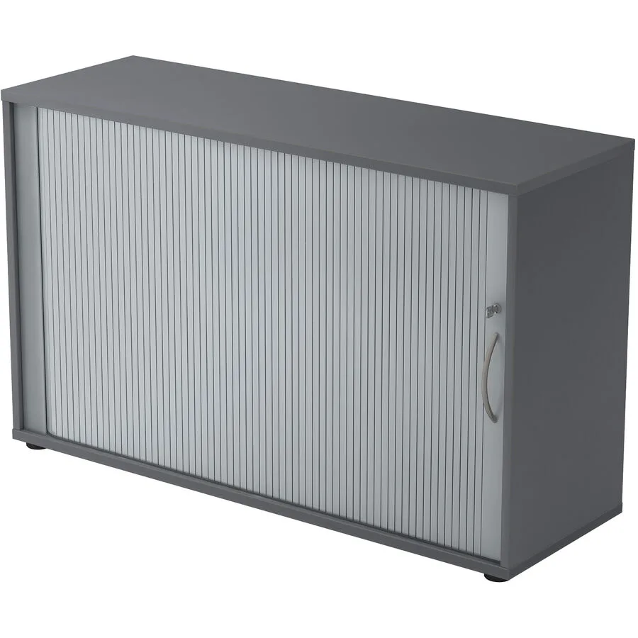 Aktenschrank Office Silber, Graphit Holzwerkstoff, Kunststoff B 120 cm H 74.8 cm