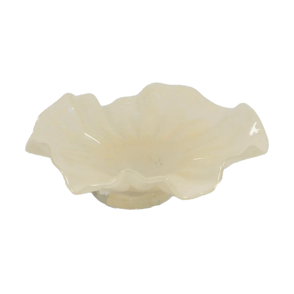 Olsson & Jensen Loa Schale auf Fuß 22 cm Vanille