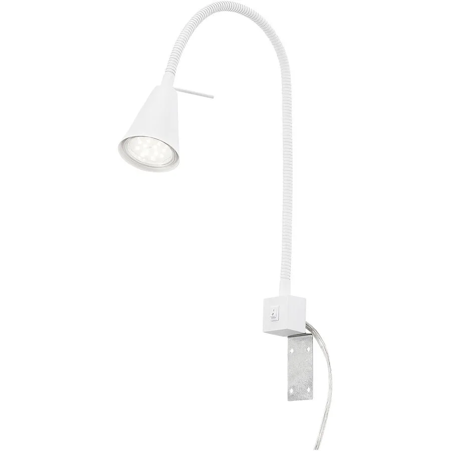 Wandlampe Boxwall Weiss Metall 40 cm - LED - Lichtfarbe: Warmweiss - LED Energiesparlampen