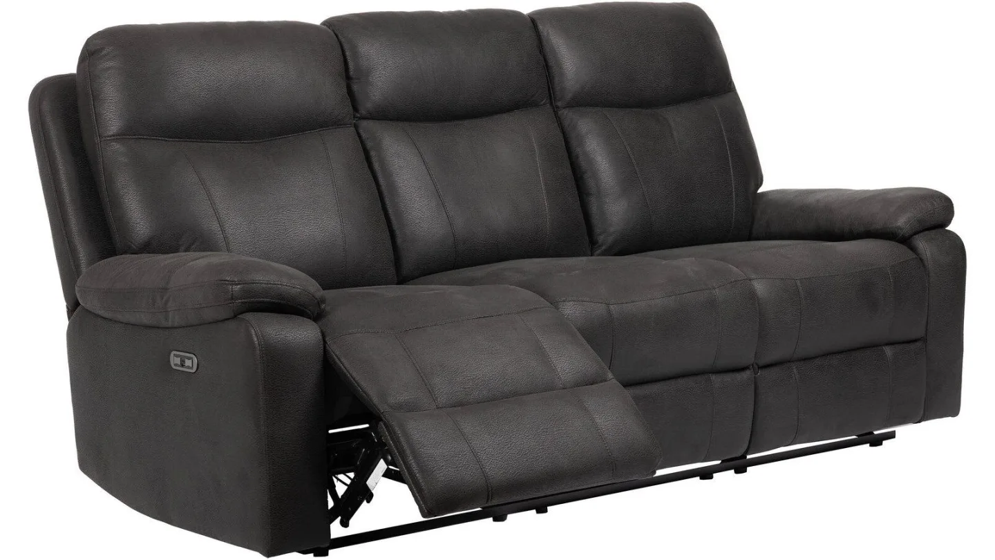 Norvian Reclinersoffa 3-sits Elektrisk - Svart