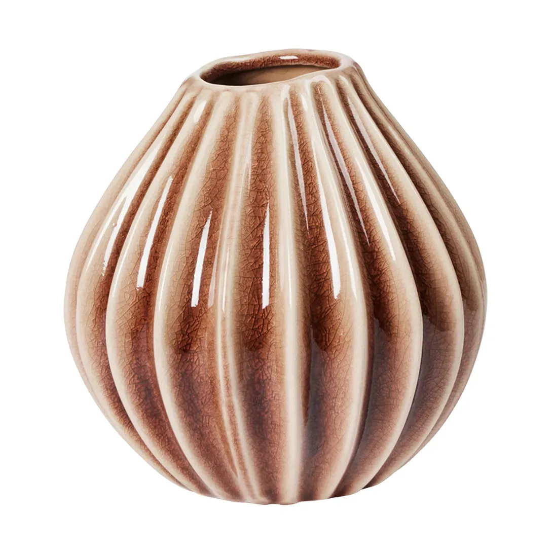 Broste Copenhagen Wide Vase S 15 cm Fawn