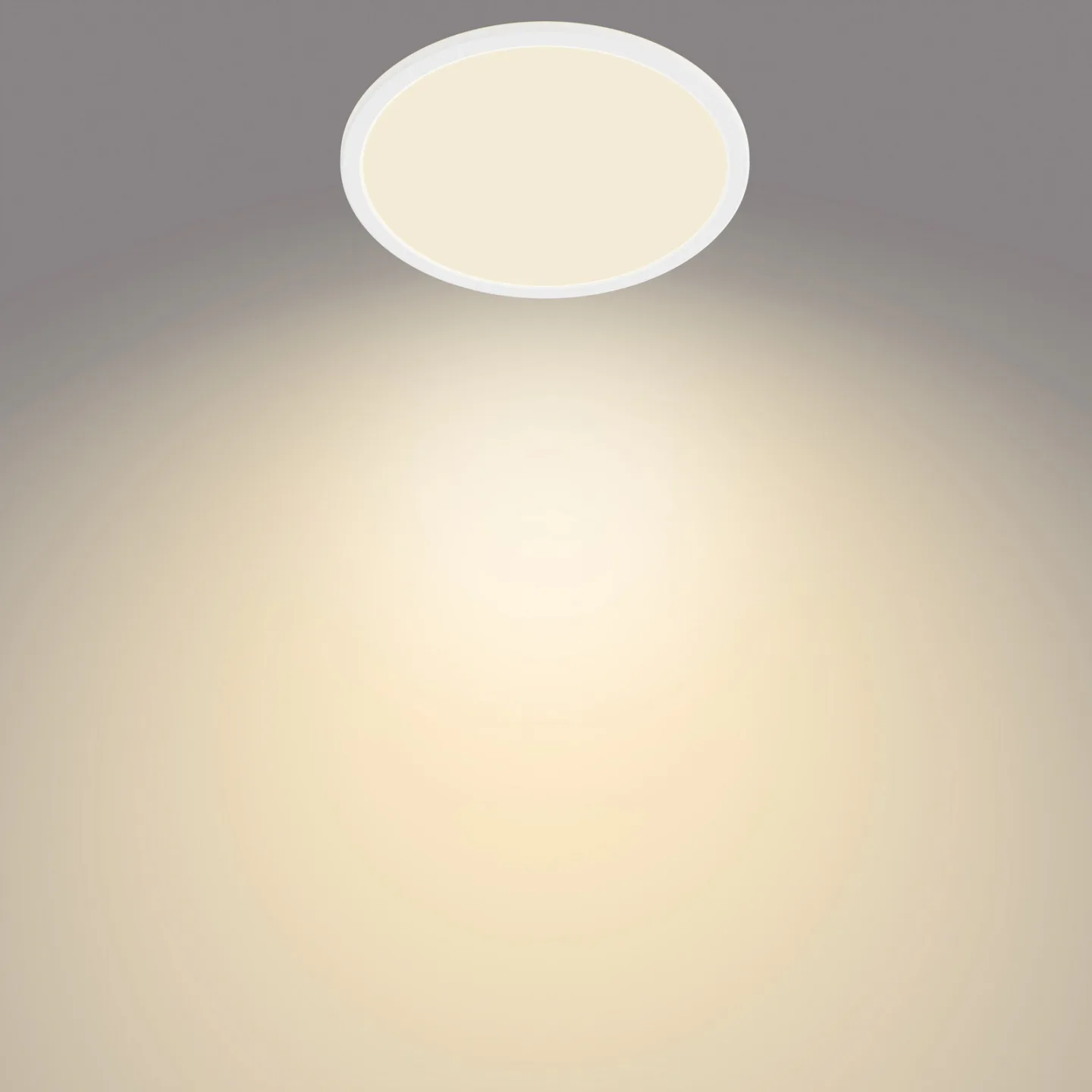 SuperSlim Deckenlampe weiß Ø 24,5 cm IP44 2.700 K - Philips - Badezimmer - Metall - Rund