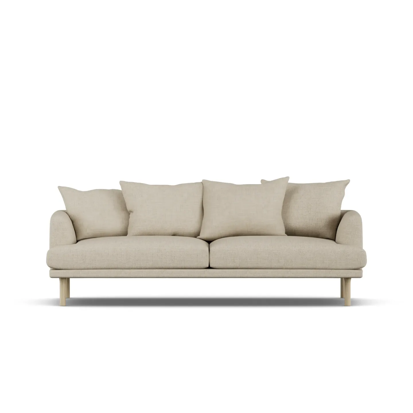 1898 Sjövik Sofa Bern Beige 0341-Eiche weiß geölt, 3-sitzig