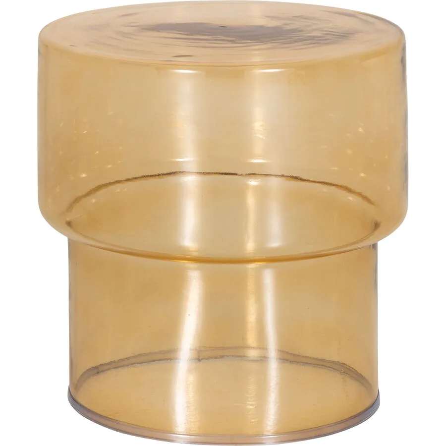 Beistelltisch Evelyne hellbraun Glas B 34.5 cm H 34.5 cm