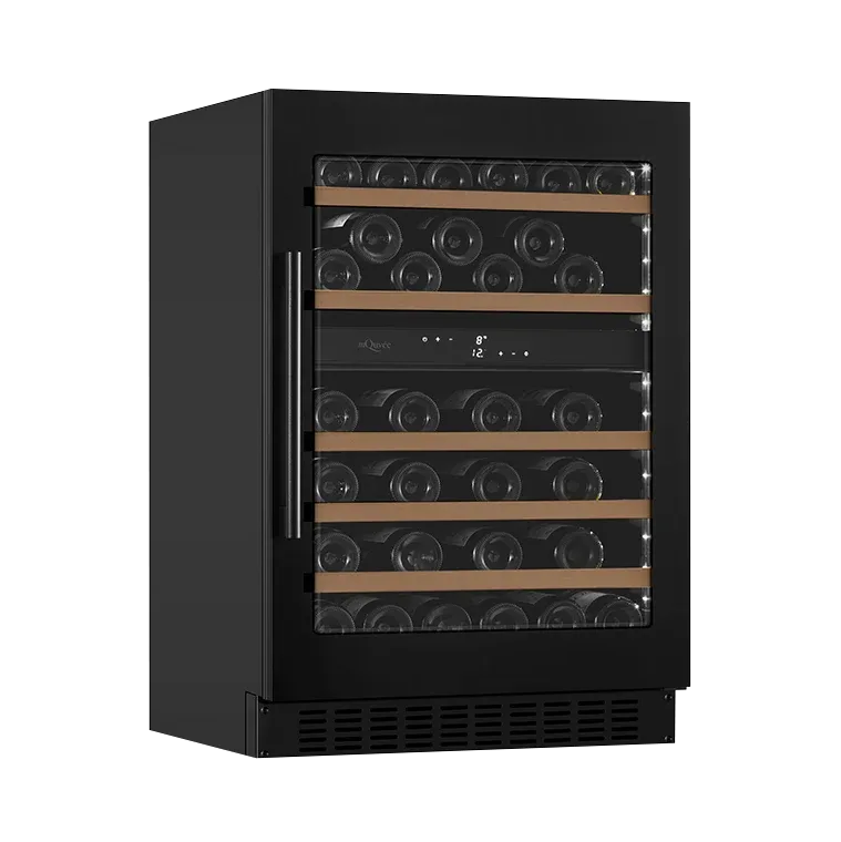 Einbau-Weinkühlschrank 60 cm - mQuvée WineCave 780 60D Anthracite Black, schwarz, 780 mm Türhöhe, 53 Flaschen