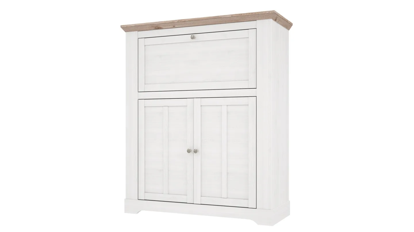 Highboard Schneeeiche - 136 cm mit Türklappe - ILOPPA