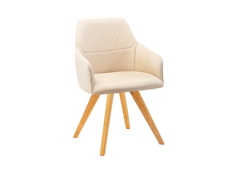 Stuhl AROSA Echtleder beige drehsitz