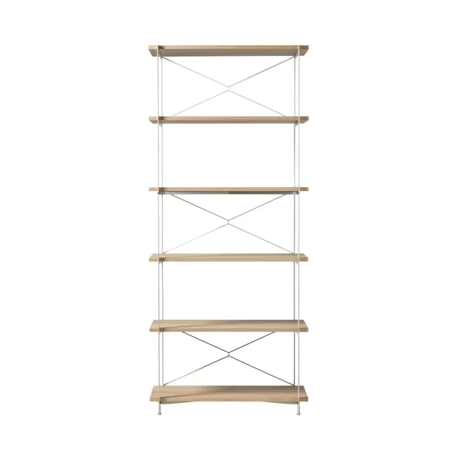 FDB Møbler A91 Nordhavn hyllsystem Oak nature lacquered Silk Grey HS