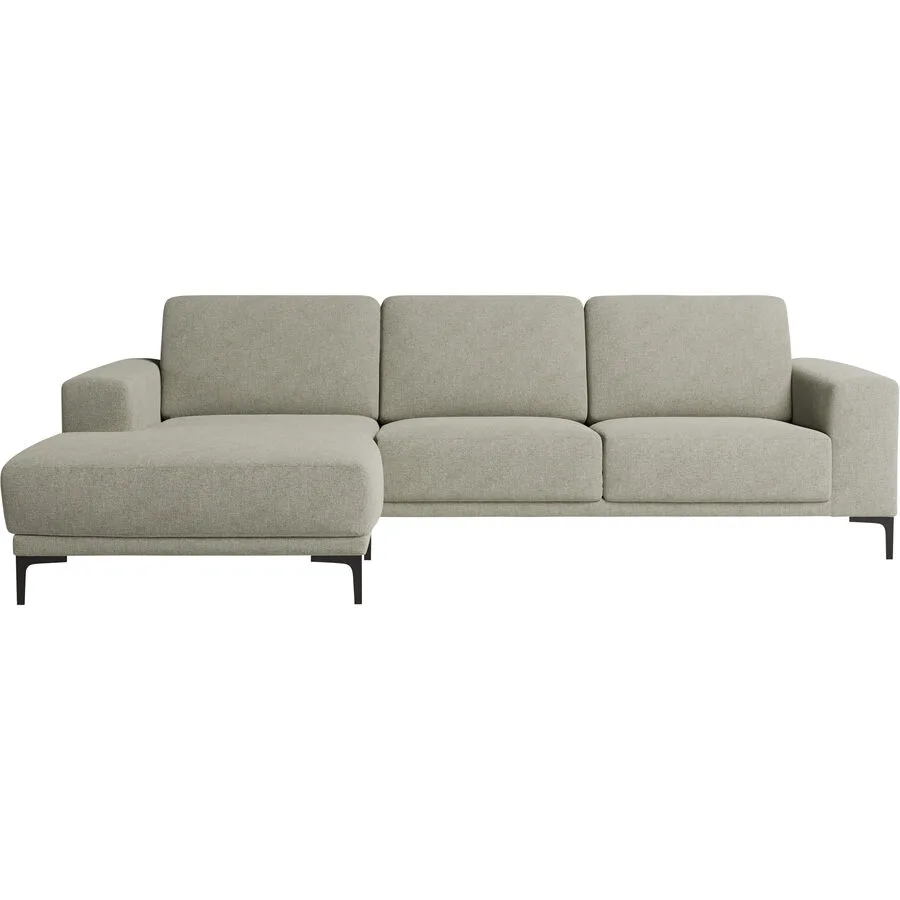 Ecksofa Bivio Links Polyester/Polypropylen graubeige B 280 T 152 cm