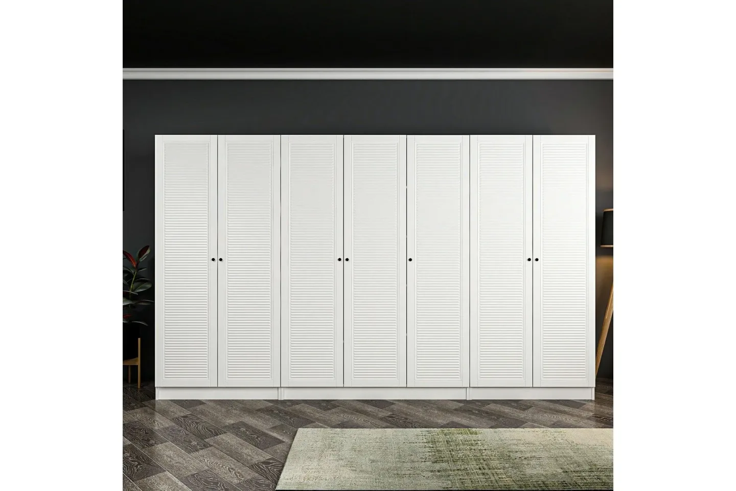 Fruitland Garderob 315 cm - Vit