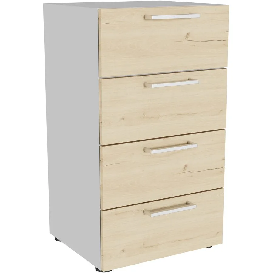 Kommode Window eiche/hellgrau Holzwerkstoff B 41 H 73 cm - Möbel Konfigurator: Traummöbel individuell zusammenstellen - Schweizer Möbelhersteller
