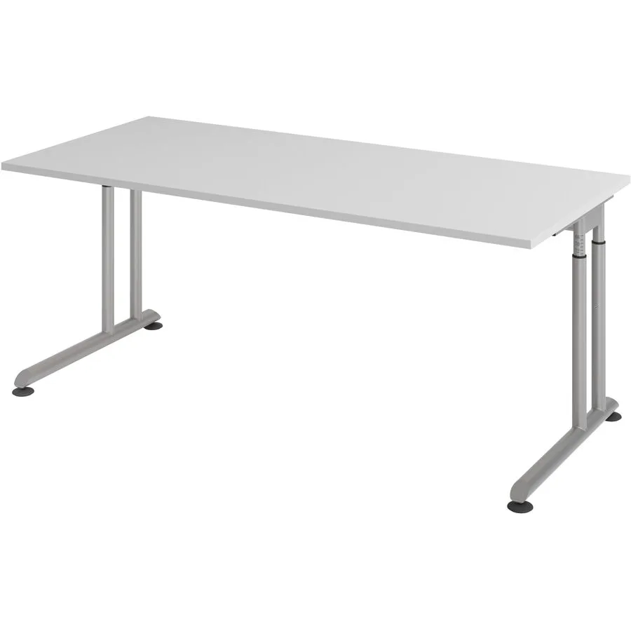 Schreibtisch Office grau Holzwerkstoff Höhenverstellbar B 180 T 80 cm