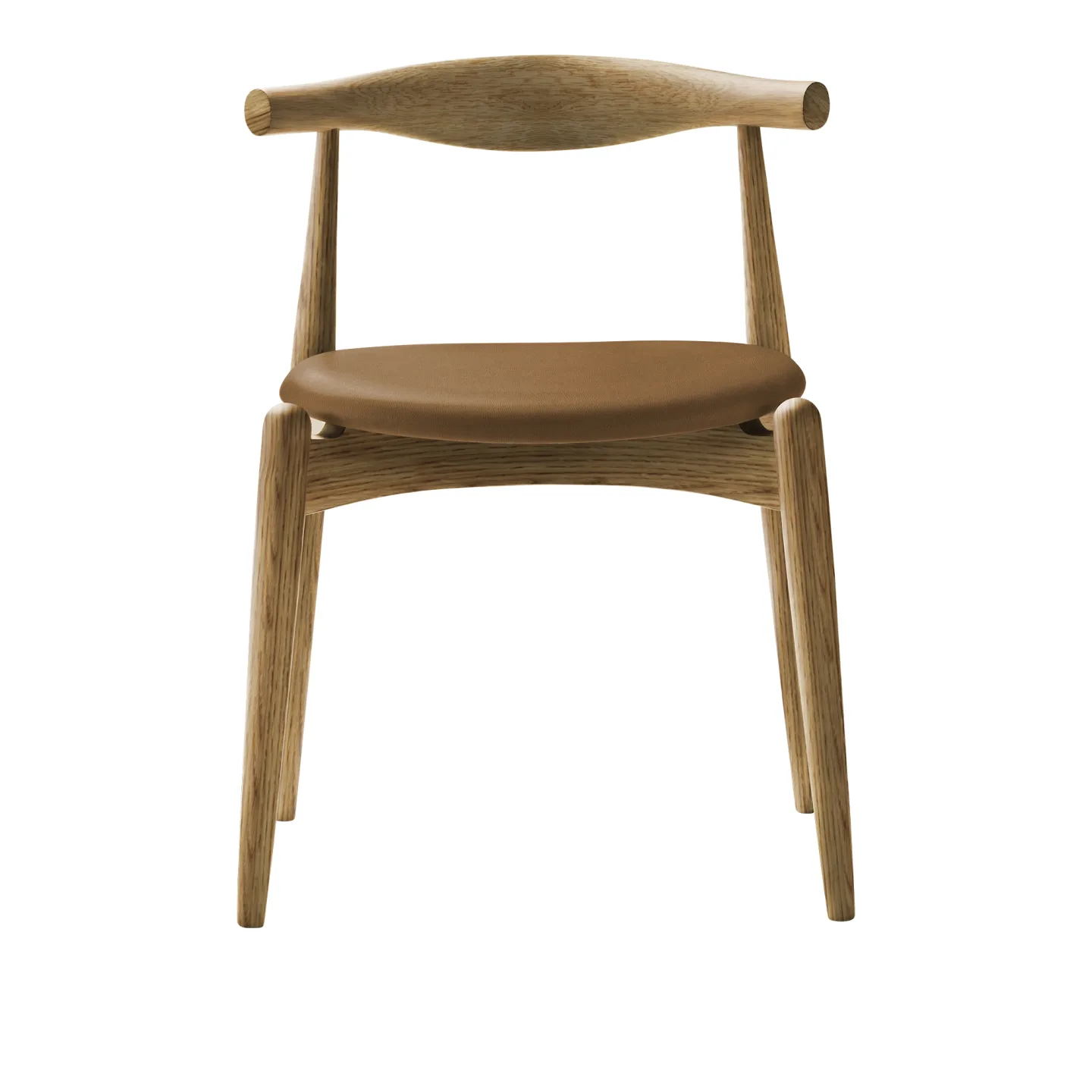 Carl Hansen - CH20, Oljad Ek, Lädergrupp A Loke - 7050 - Matstolar - Hans J. Wegner - Träfärgad - Trä