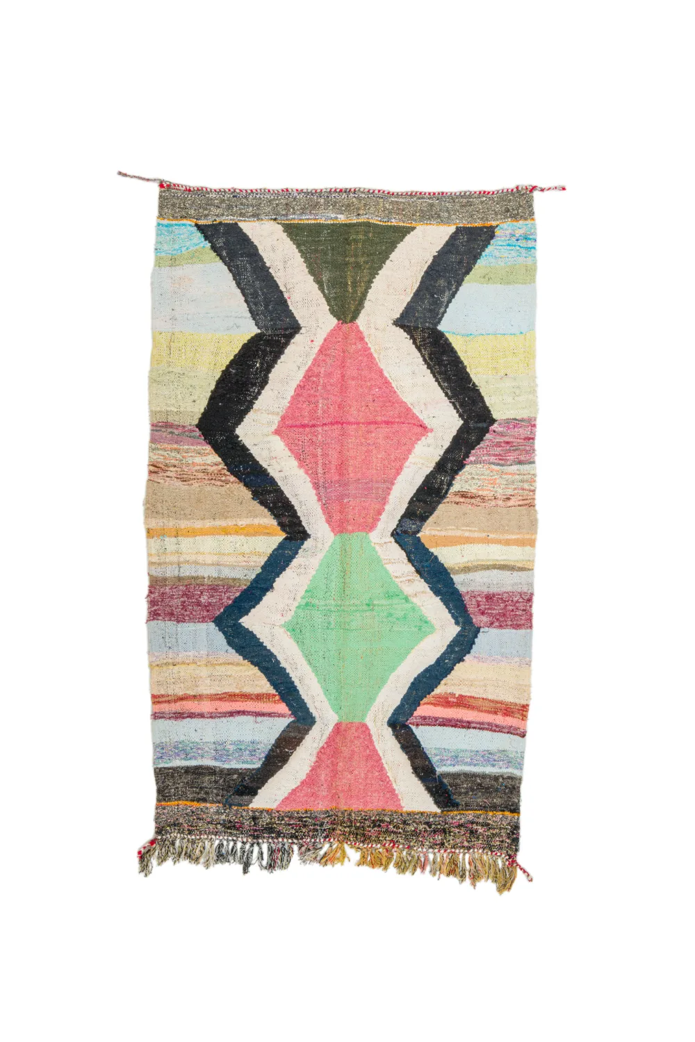 Marokkansk Boucherouite-teppe 135 x 215 cm (Størrelse: 135 x 215 cm)