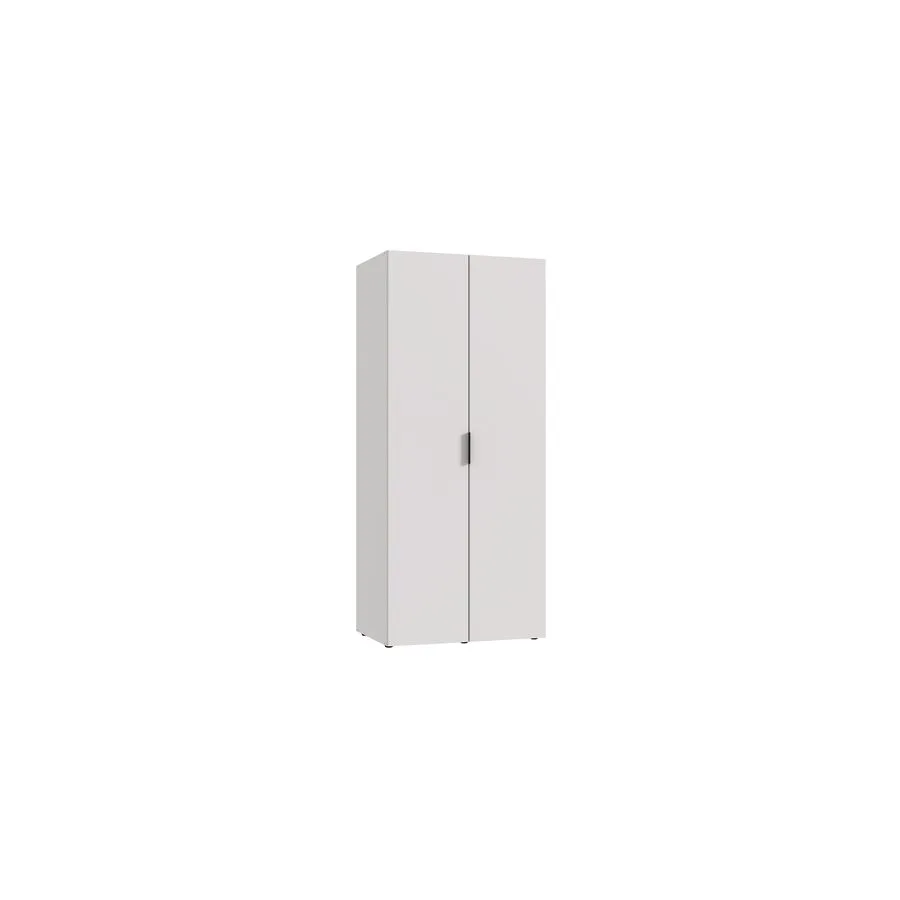 Kleiderschrank Modu weiss/schwarz Holzwerkstoff B 80 cm