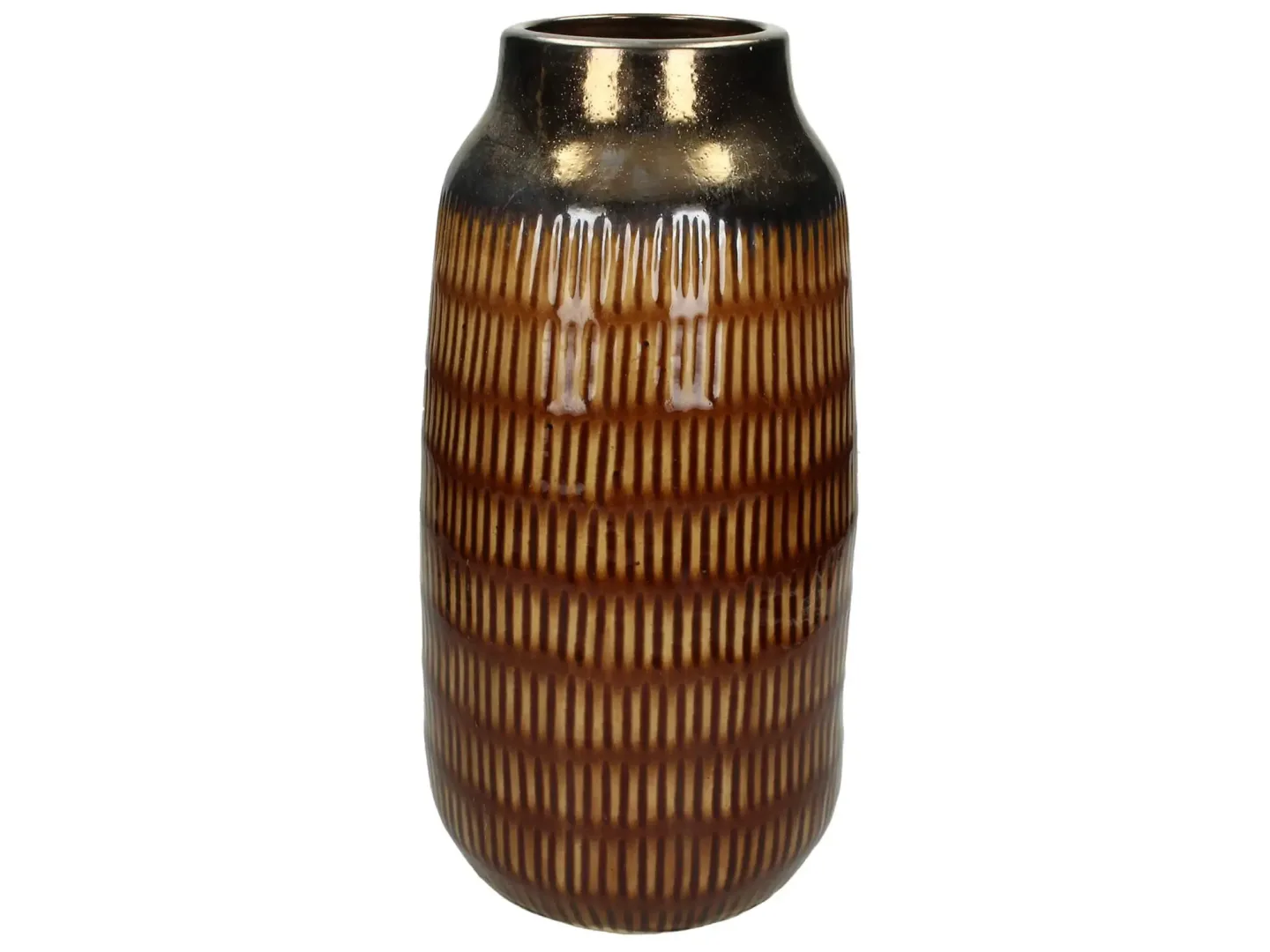 Kersten Vase Keramik Braun H: 36 cm | Schubiger Möbel